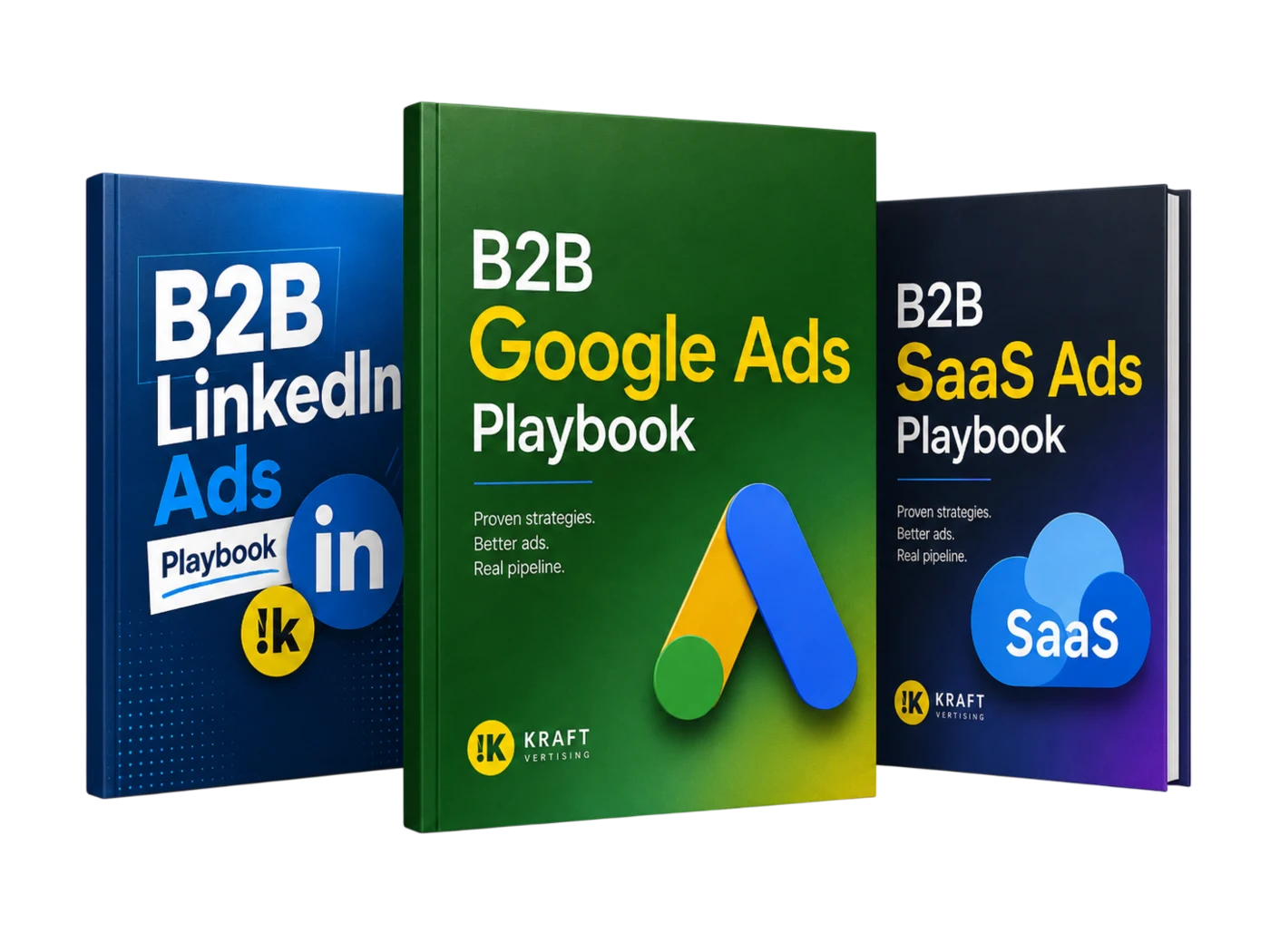 Kostenlose B2B-Advertising-Playbooks: Google Ads, SaaS Advertising und LinkedIn Ads