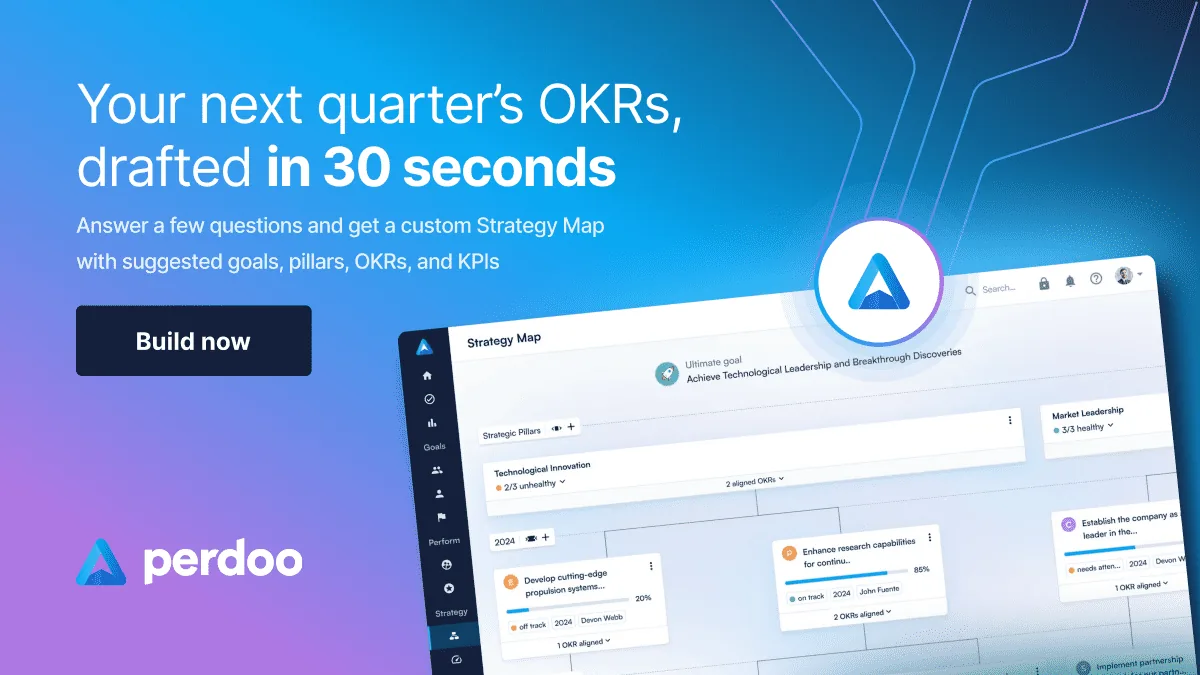 Perdoo OKR Strategy Map